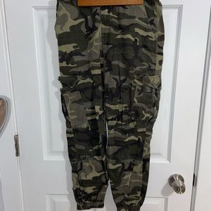 Army green jogger pants